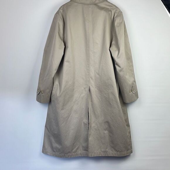 Vintage London Towne Men's Khaki Long Sleeve All-Weather Trench Coat Size 44 - Picture 11 of 16